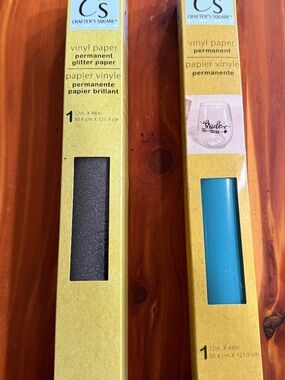 Cricket paper lot 2 sky blue & black with glitter NWT